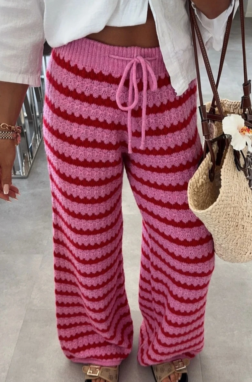Wide Leg Strickhose